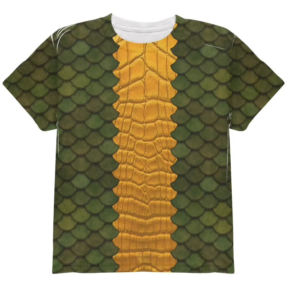 Halloween Green Dragon Costume All Over Youth T Shirt