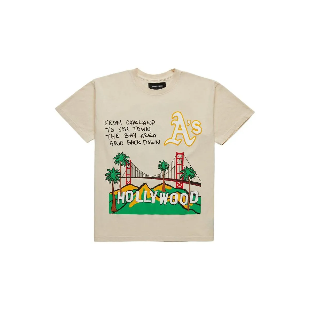 Homme   Femme Cali to NYC Tee - Cream