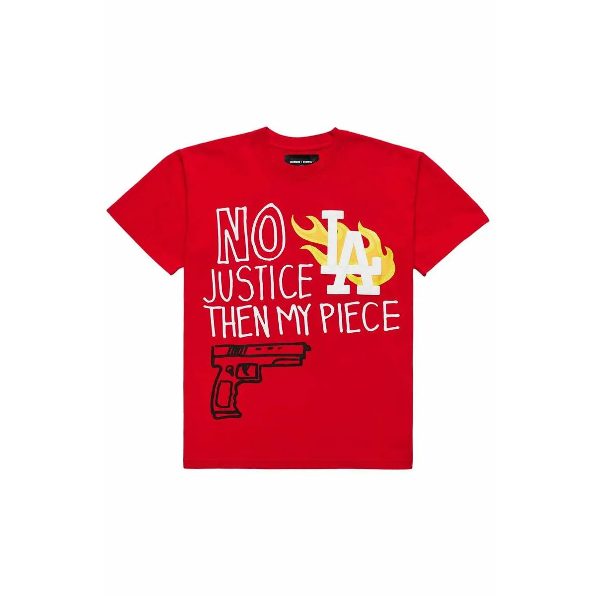 Homme   Femme LA Riots Red Tee