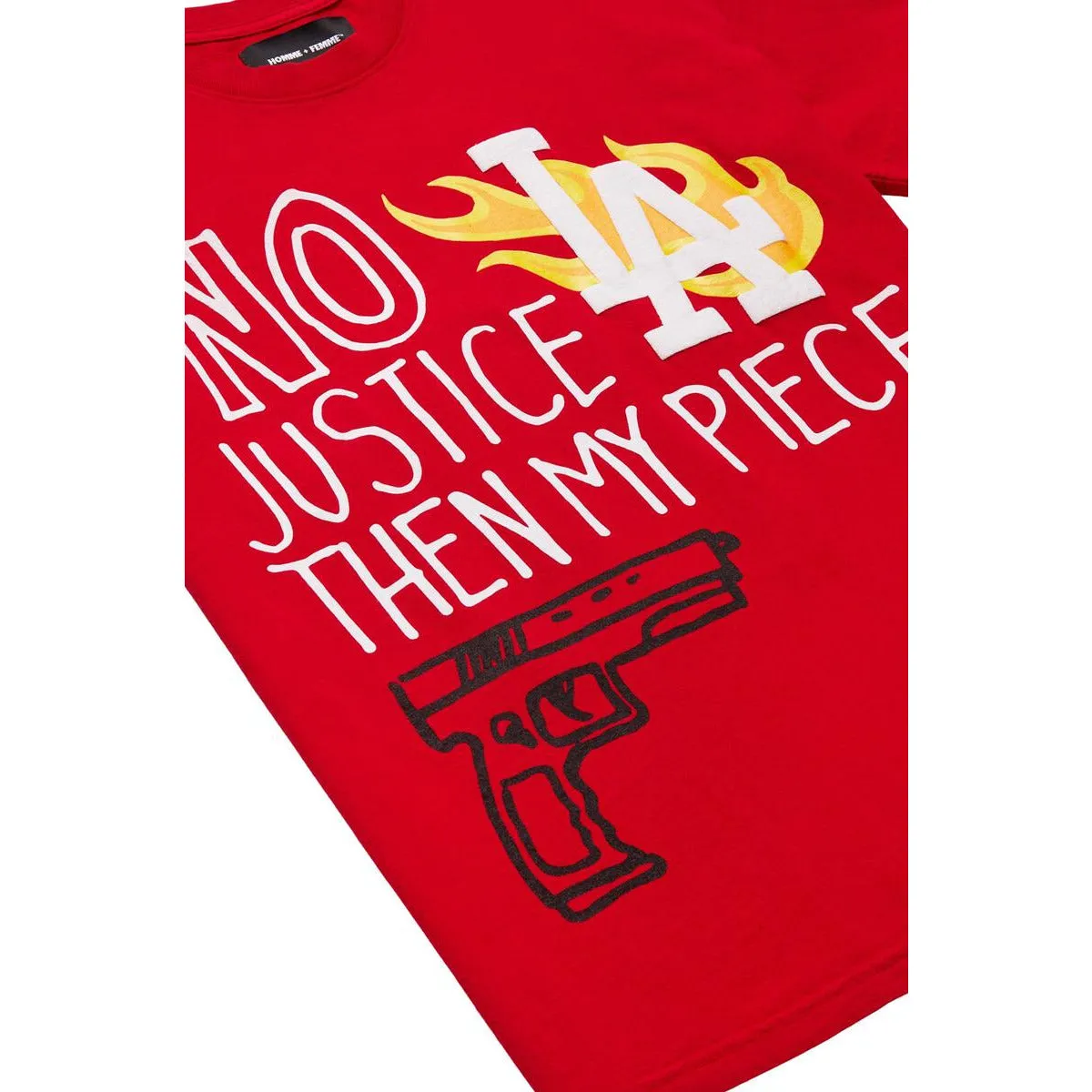 Homme   Femme LA Riots Red Tee