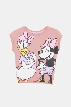Infant Girls Pink Minnie And Daisy T-Shirt