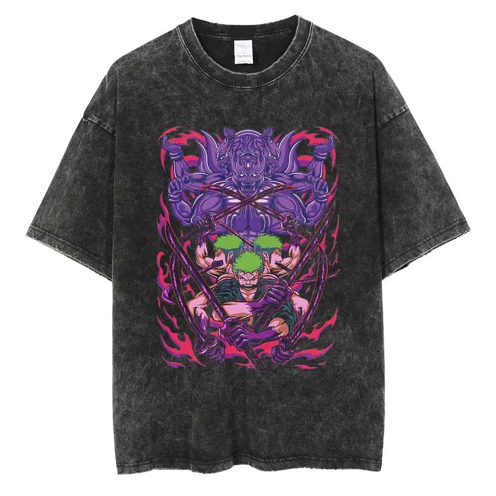 [KUJO] "Asura" Vintage Oversized T Shirt