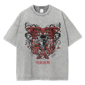 [KUJO] "Cursed Yuji" Vintage Oversized T Shirt