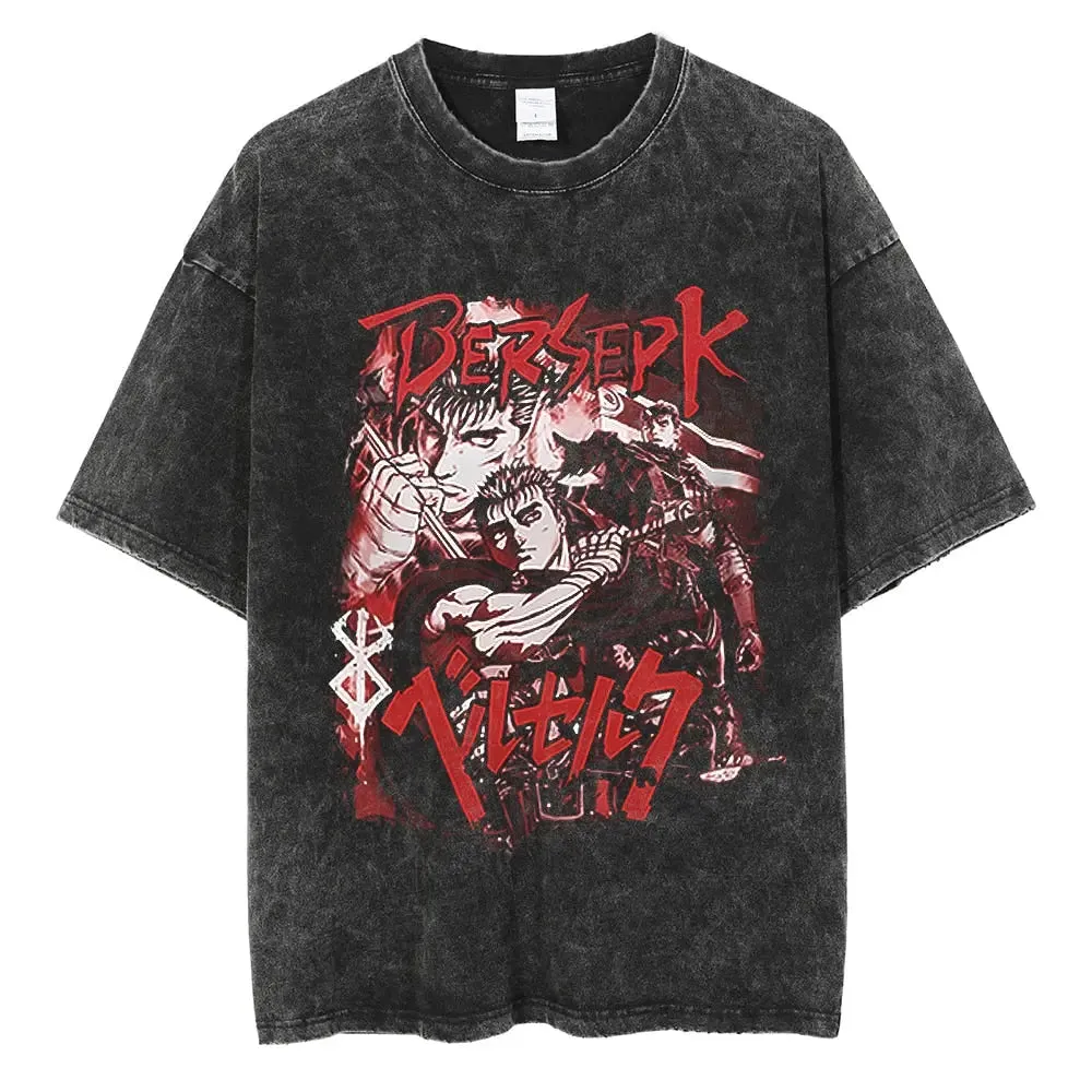 [KUJO] "Might" Vintage Oversized T Shirt