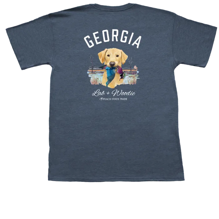 Lab and Woodie Short Sleeve Pocket Tee