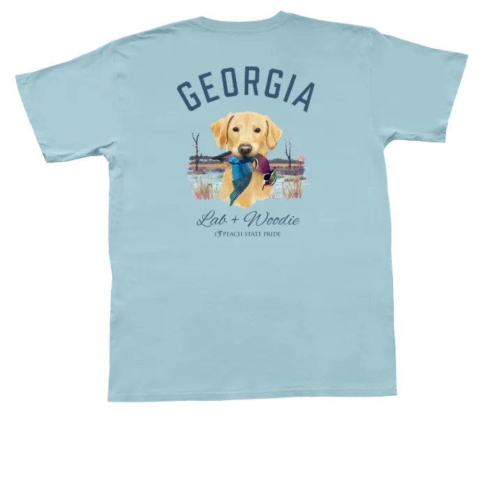 Lab and Woodie Short Sleeve Pocket Tee