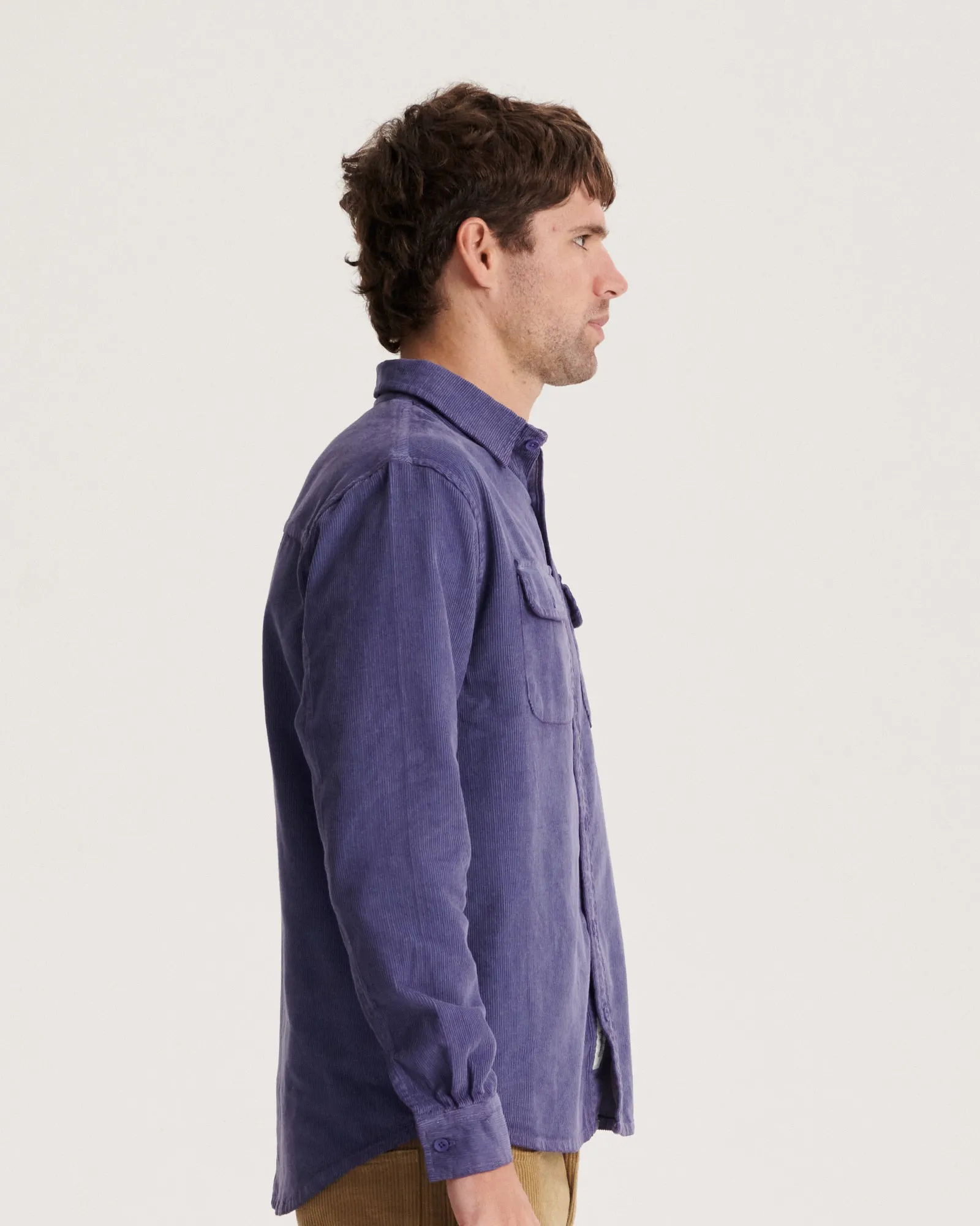 Lazy Boy LS Corduroy Shirt - Violet