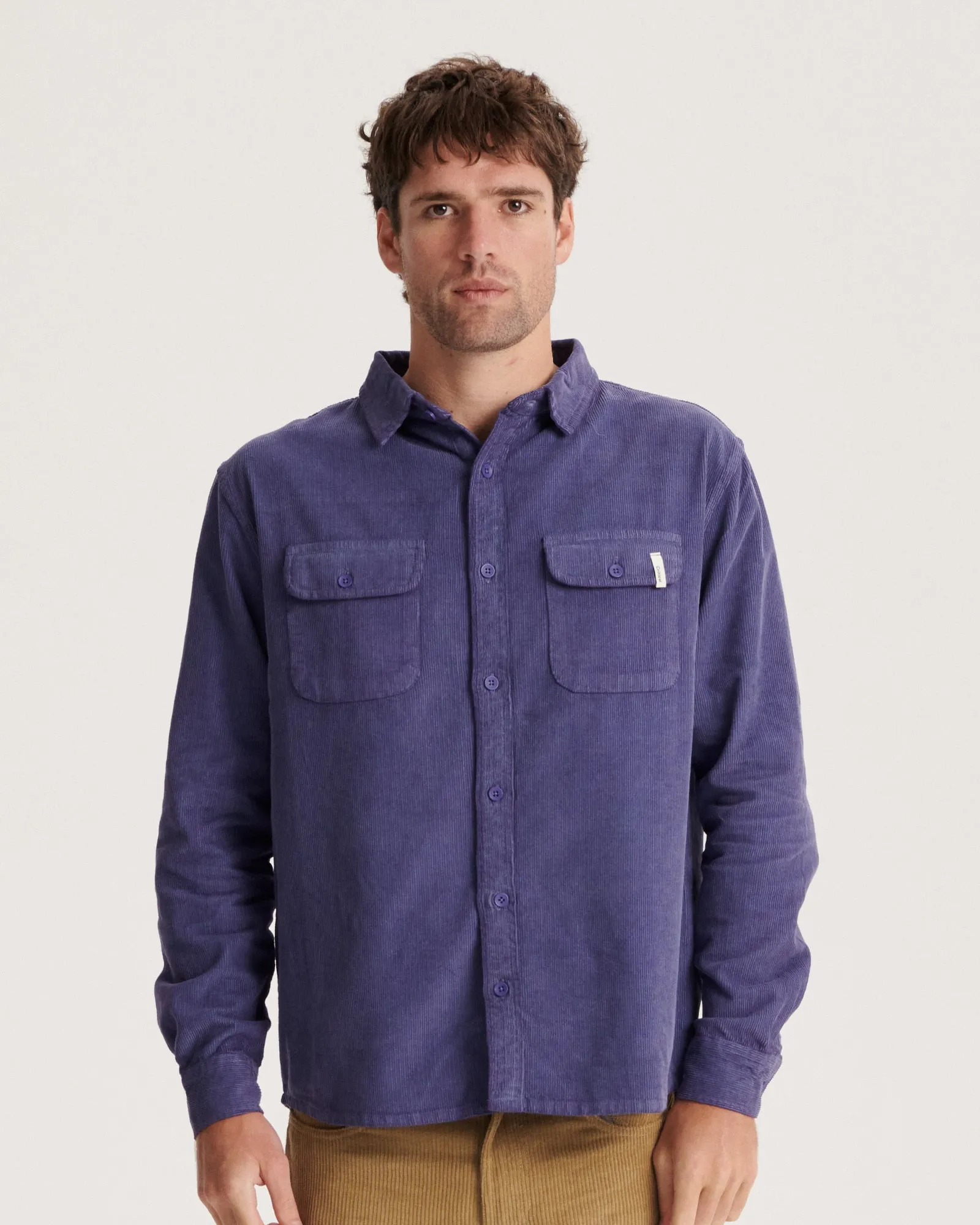 Lazy Boy LS Corduroy Shirt - Violet