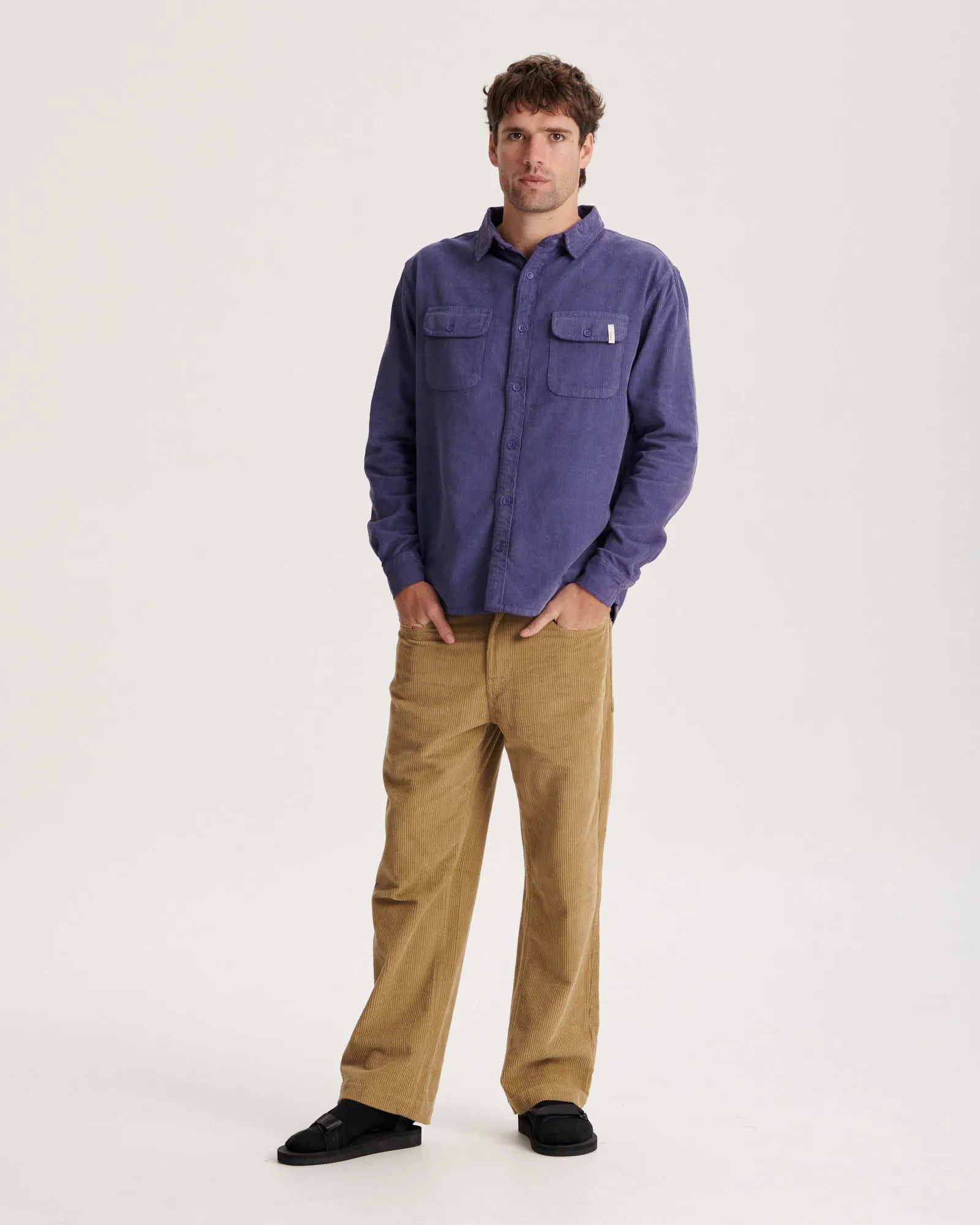 Lazy Boy LS Corduroy Shirt - Violet