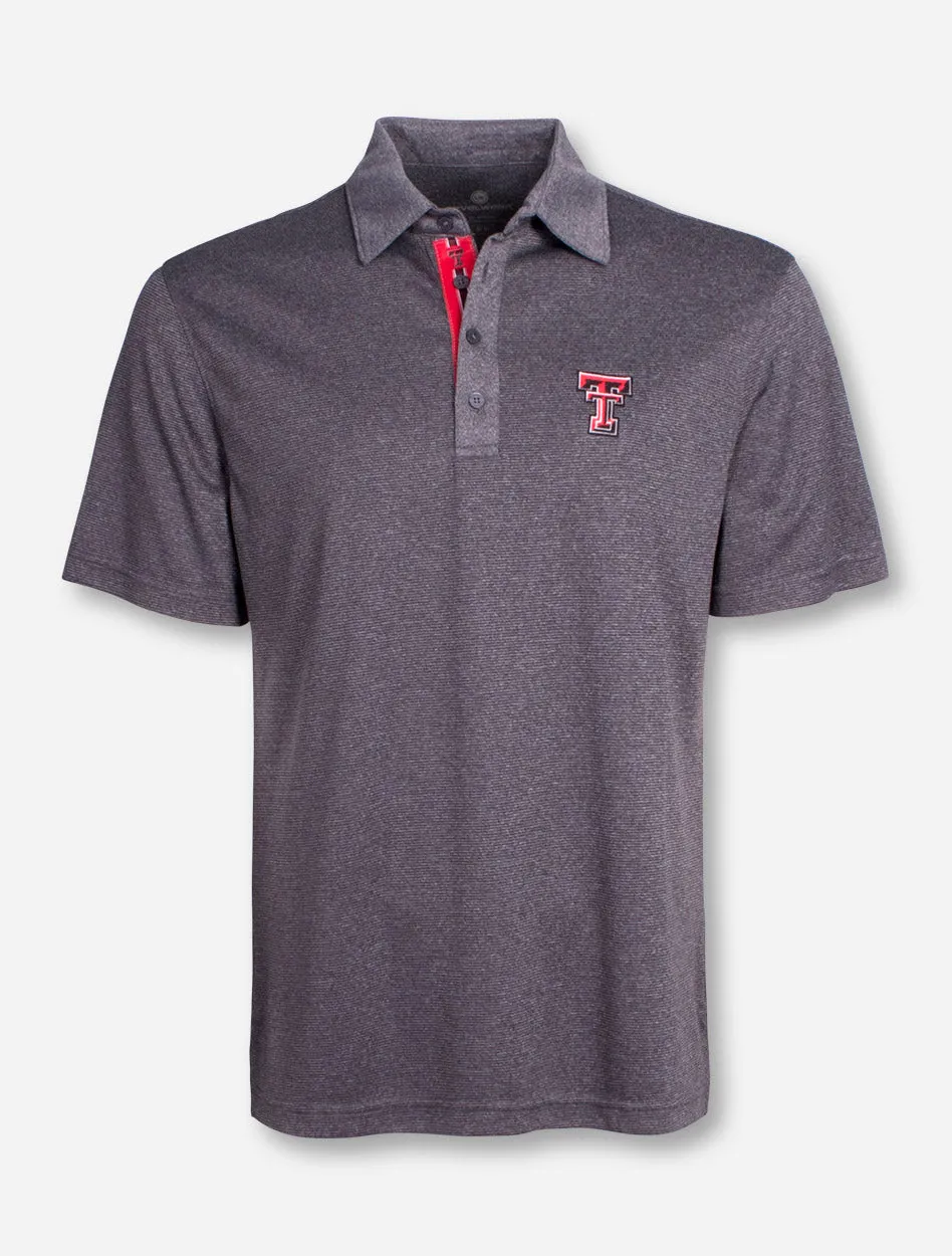 Levelwear Texas Tech "Affirmed" Grey Striped Polo