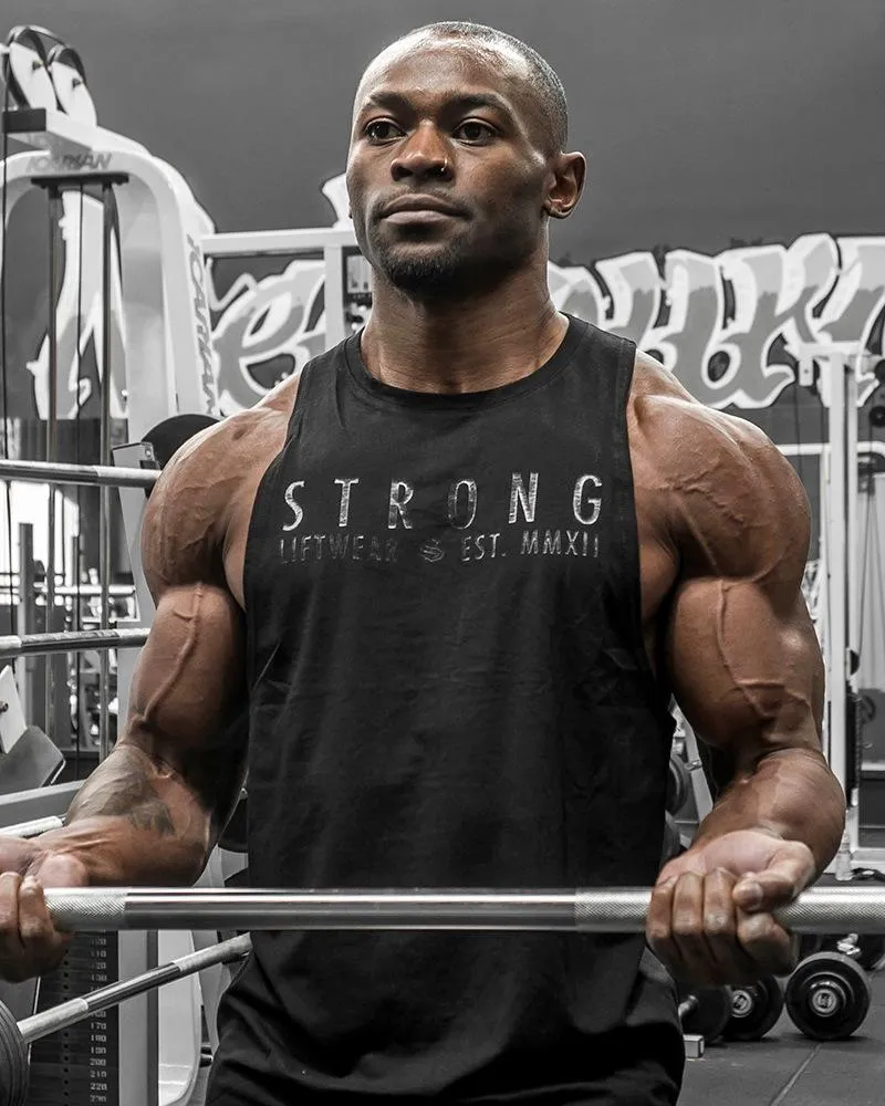 Men Tank Top Fitness Sporty Vest Sleeveless T-Shirt Muscle Training Tops Cotton Tank Top