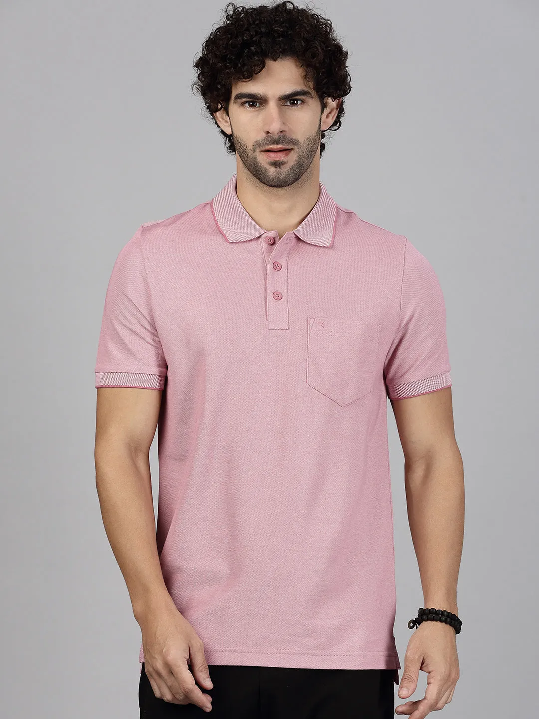 Mens Beige & Heather Rose Expert Polo Tshirt Combos