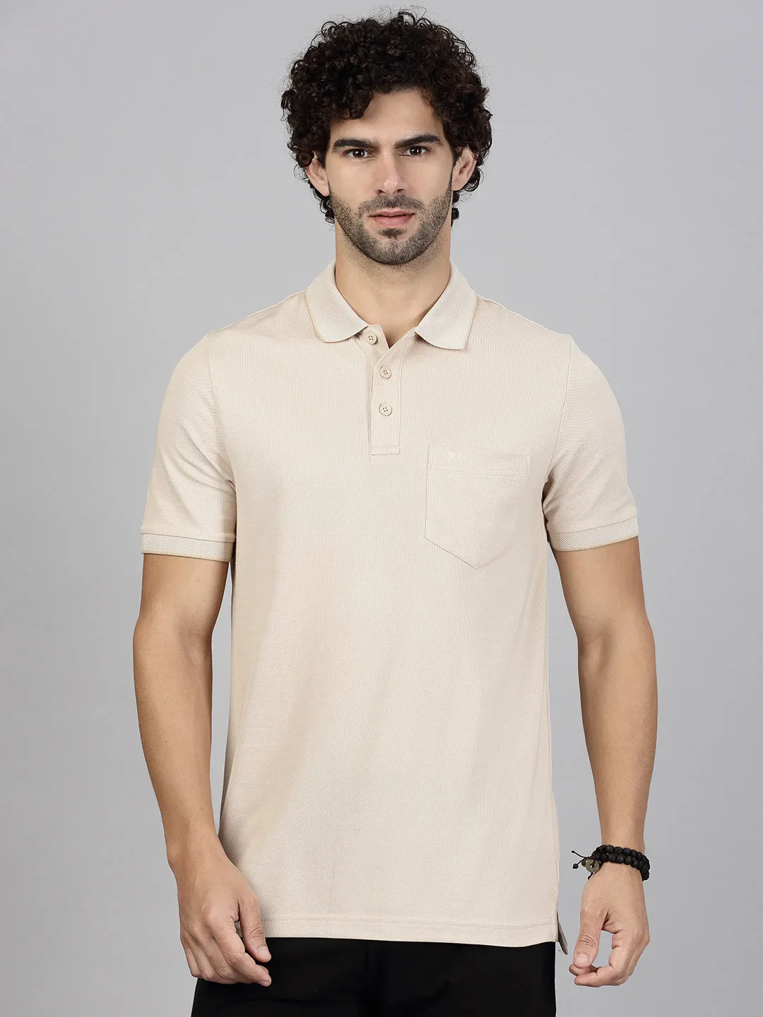 Mens Beige & Heather Rose Expert Polo Tshirt Combos
