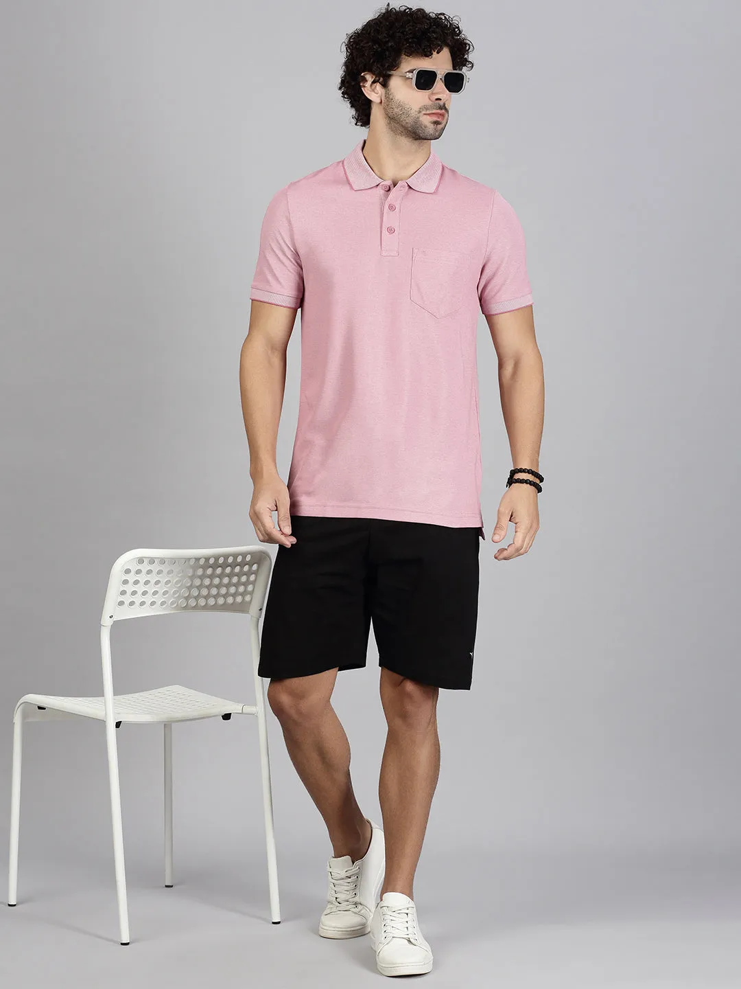 Mens Beige & Heather Rose Expert Polo Tshirt Combos