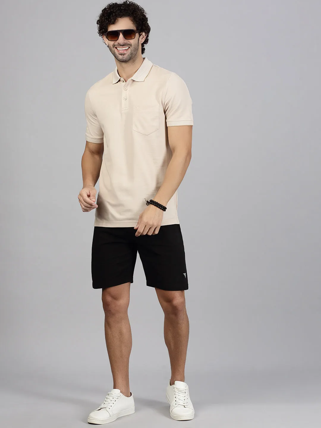 Mens Beige & Heather Rose Expert Polo Tshirt Combos
