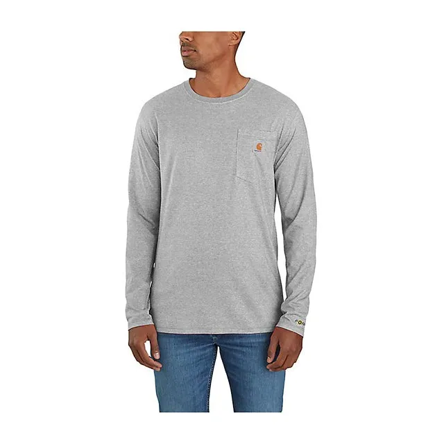 Men's Force Relaxed Fit Midweight Long-Sleeve Pocket T-Shirt
