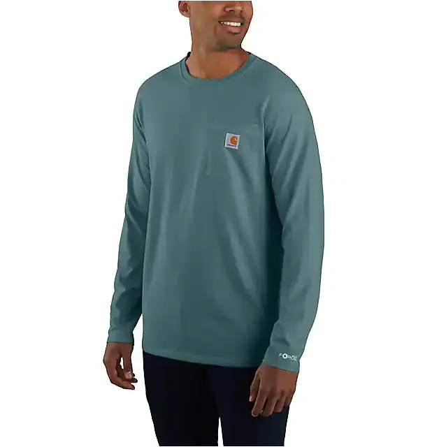 Men's Force Relaxed Fit Midweight Long-Sleeve Pocket T-Shirt