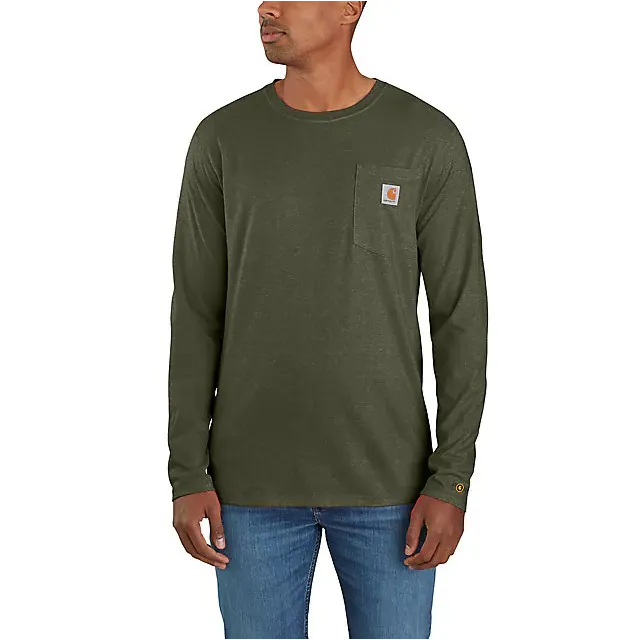 Men's Force Relaxed Fit Midweight Long-Sleeve Pocket T-Shirt