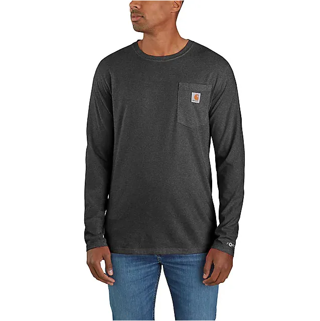 Men's Force Relaxed Fit Midweight Long-Sleeve Pocket T-Shirt