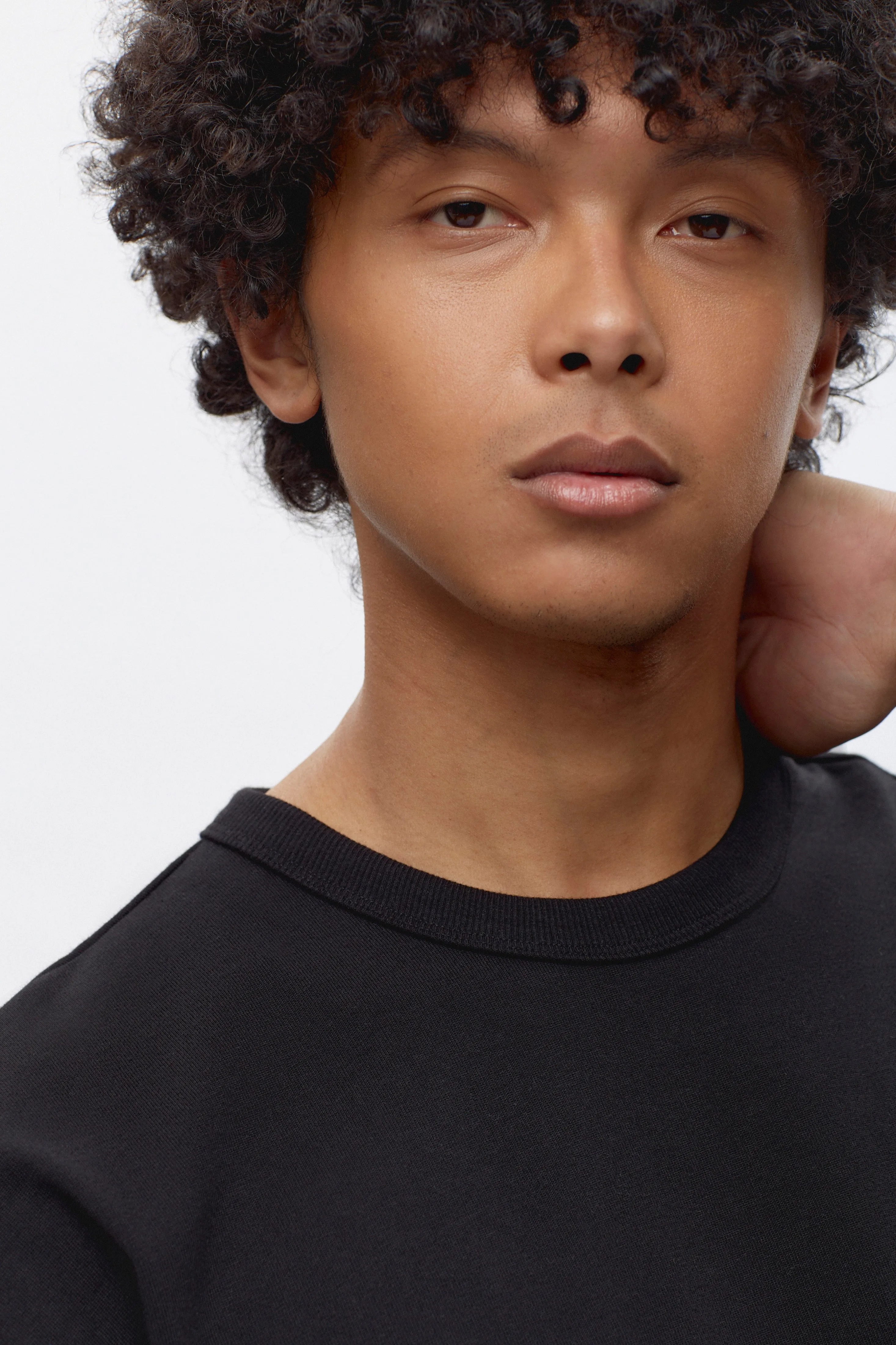 Men's Heavyweight Box Crew in Black