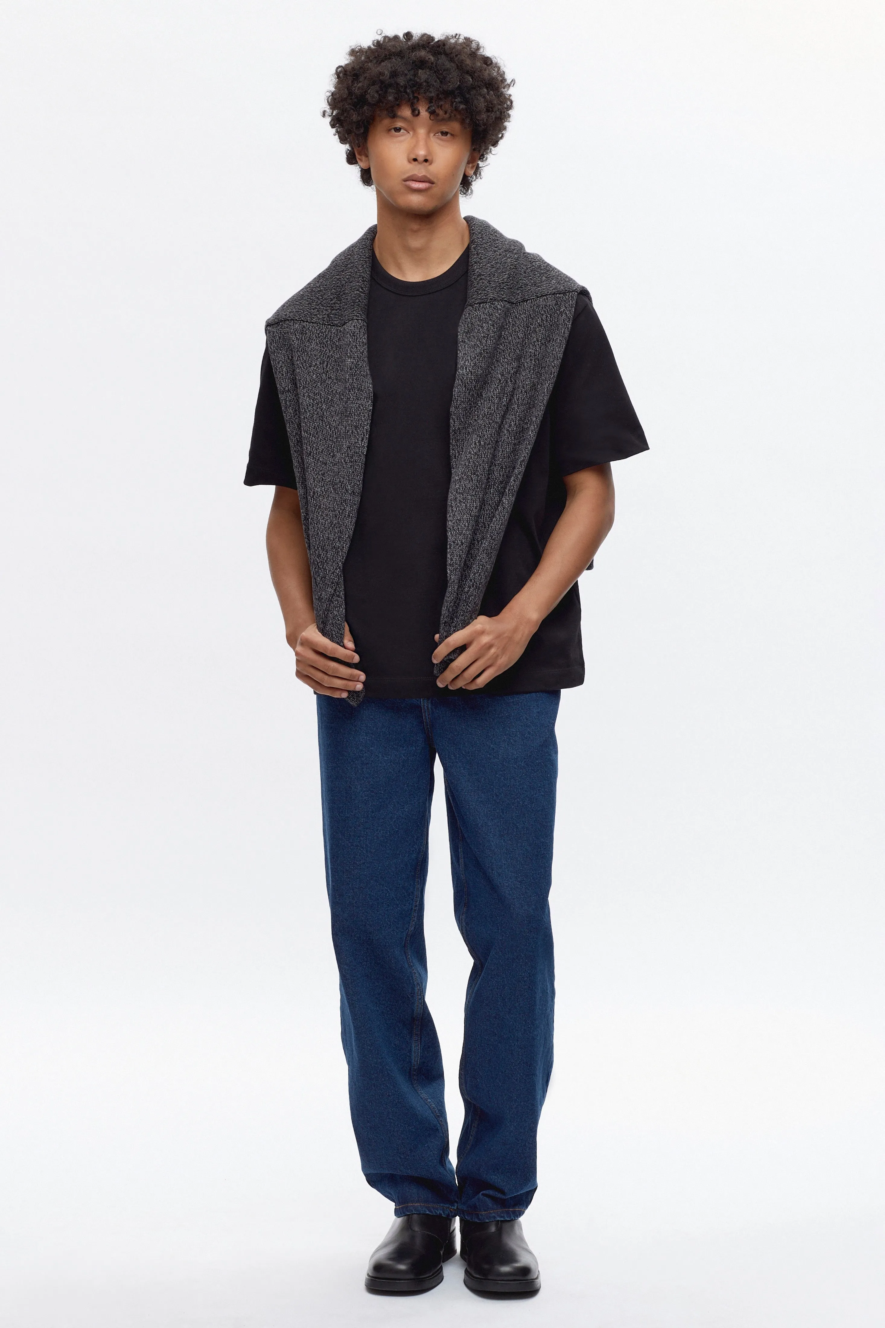 Men's Heavyweight Box Crew in Black