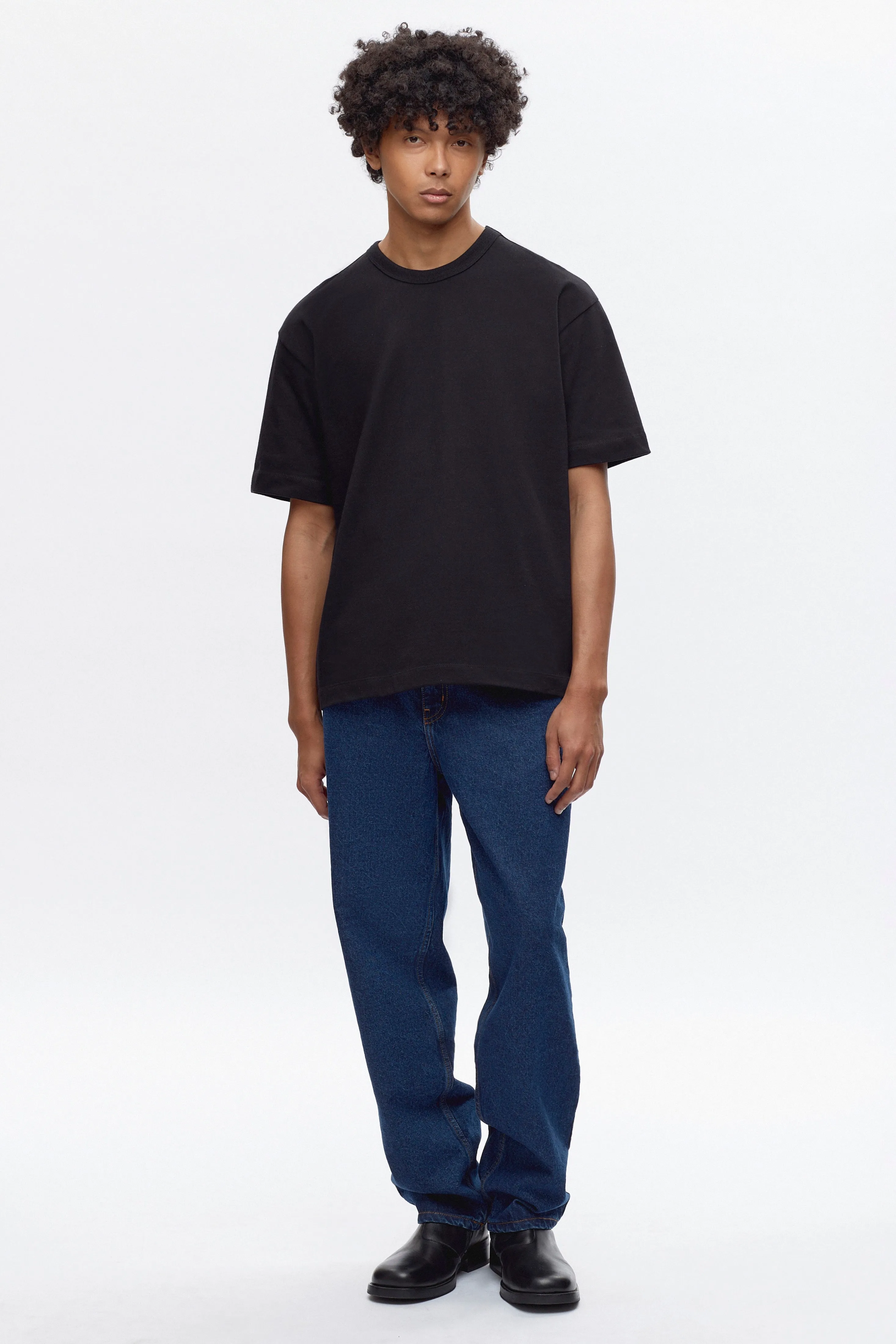 Men's Heavyweight Box Crew in Black