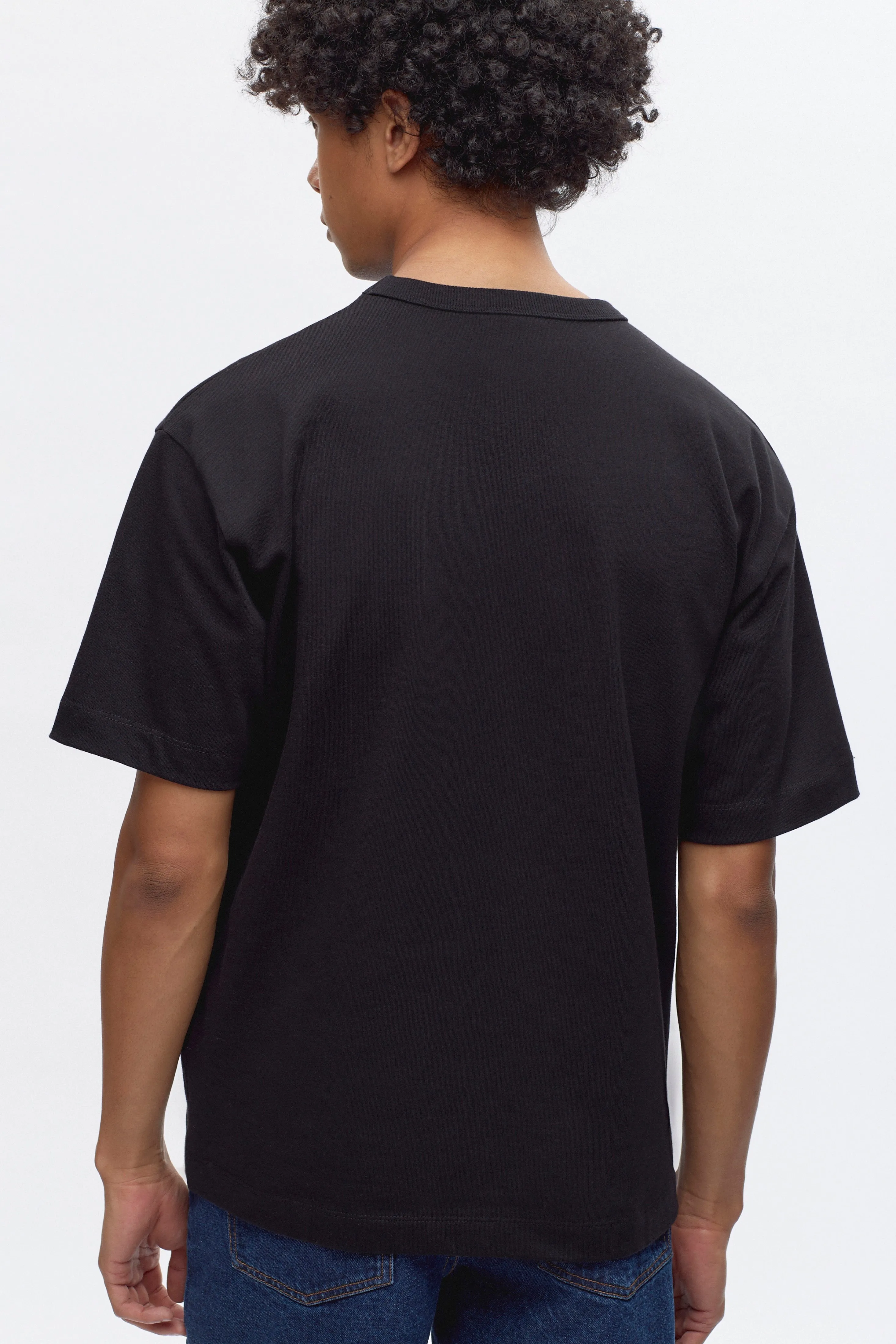 Men's Heavyweight Box Crew in Black