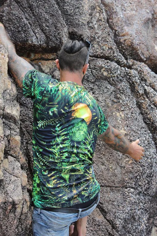 Mens Rave Shirt | Psy Clothing | Sacred Geomery Shirt | Fractal Shirt | Maya (TS)