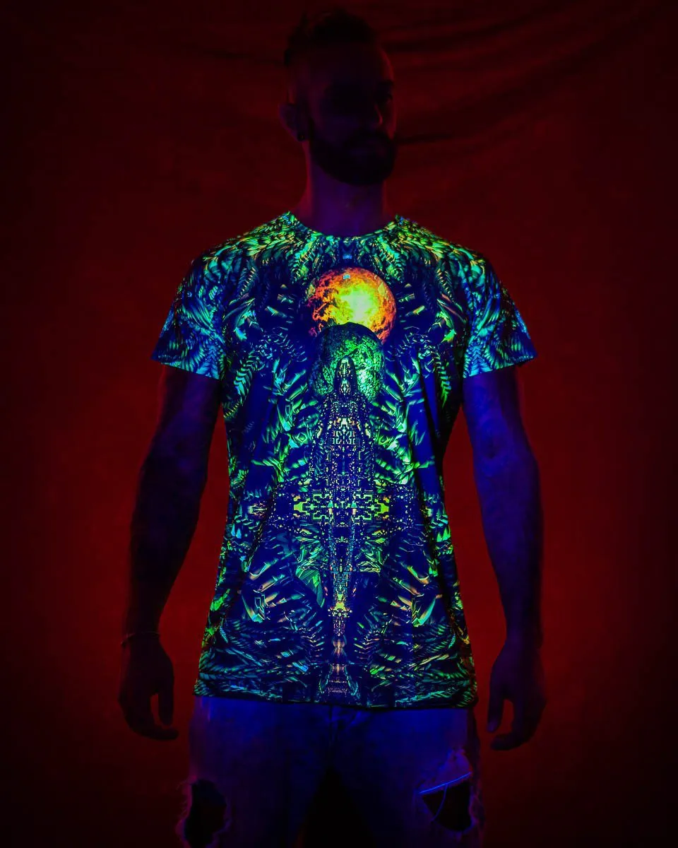 Mens Rave Shirt | Psy Clothing | Sacred Geomery Shirt | Fractal Shirt | Maya (TS)