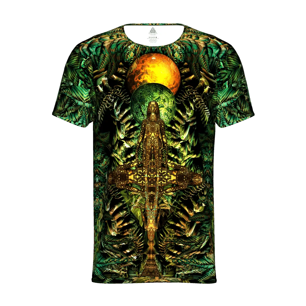Mens Rave Shirt | Psy Clothing | Sacred Geomery Shirt | Fractal Shirt | Maya (TS)