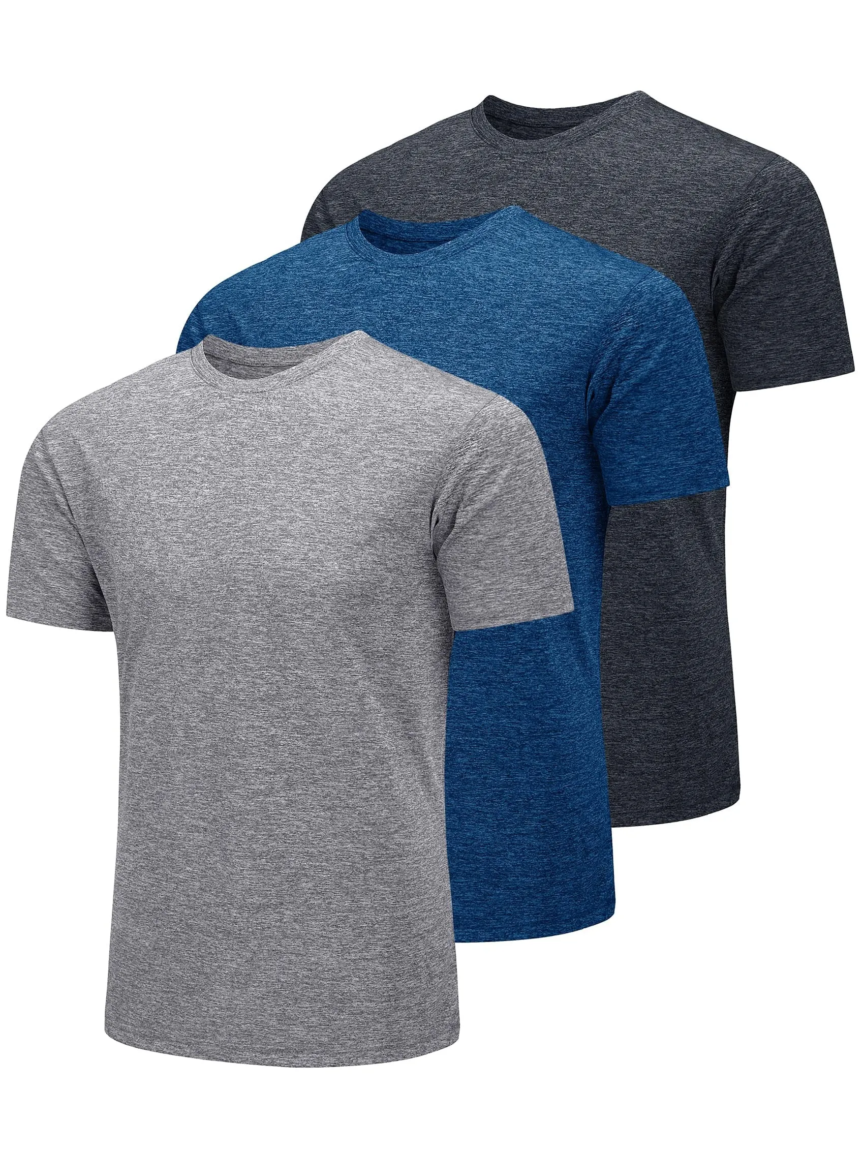 Mens Summer Short Sleeve 3 pc/Pack Summer T-shirts Mens Crew Neck Short Sleeve Shirts 3 Pieces/Lot