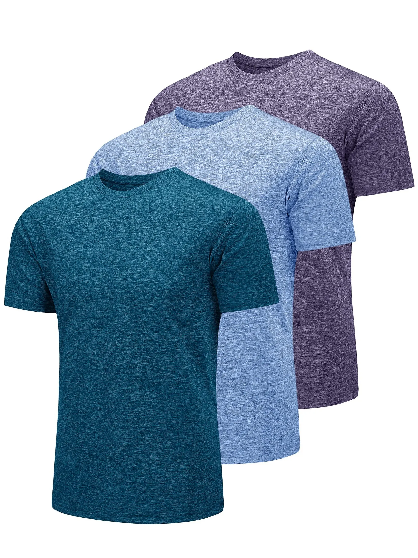 Mens Summer Short Sleeve 3 pc/Pack Summer T-shirts Mens Crew Neck Short Sleeve Shirts 3 Pieces/Lot