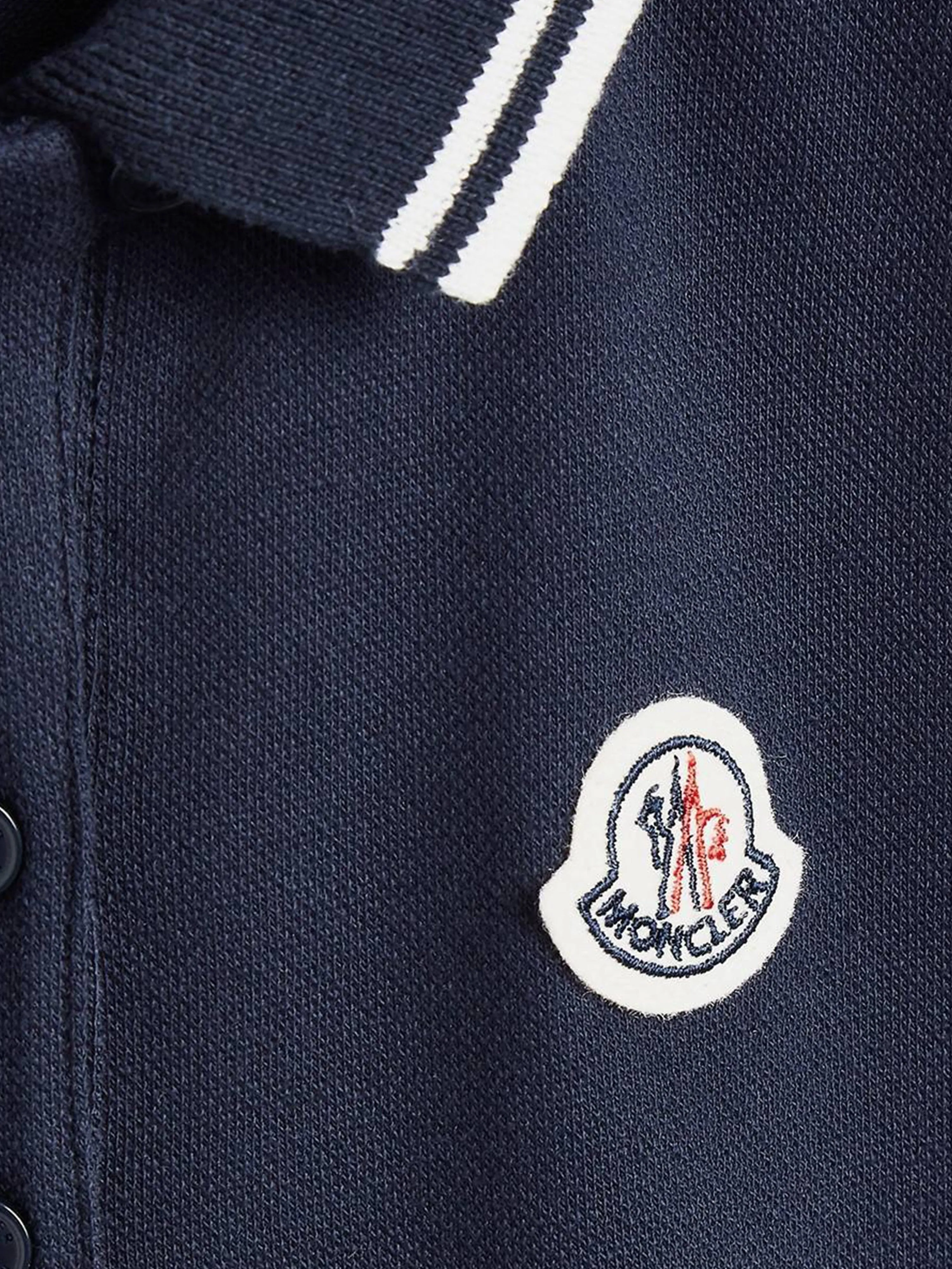Moncler Enfant Moncler Girls Cotton Pique Polo Top