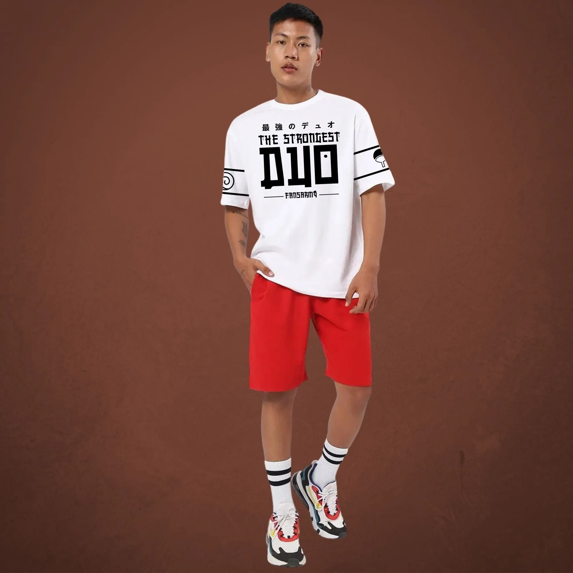 Naruto X Sasuke Oversize Anime T shirt