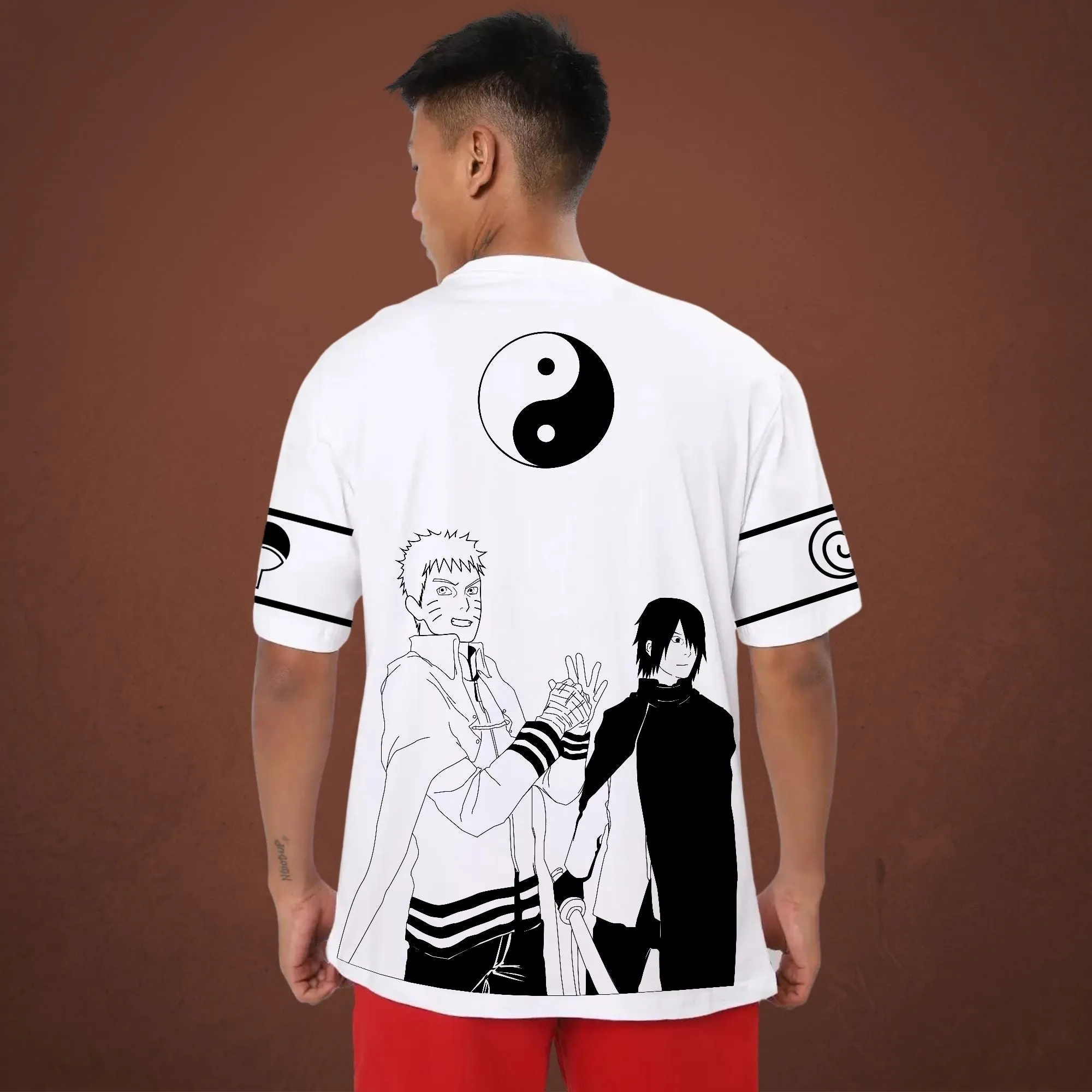 Naruto X Sasuke Oversize Anime T shirt