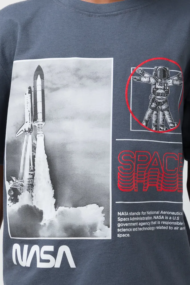 NASA Short Sleeve T-Shirt Dark Grey