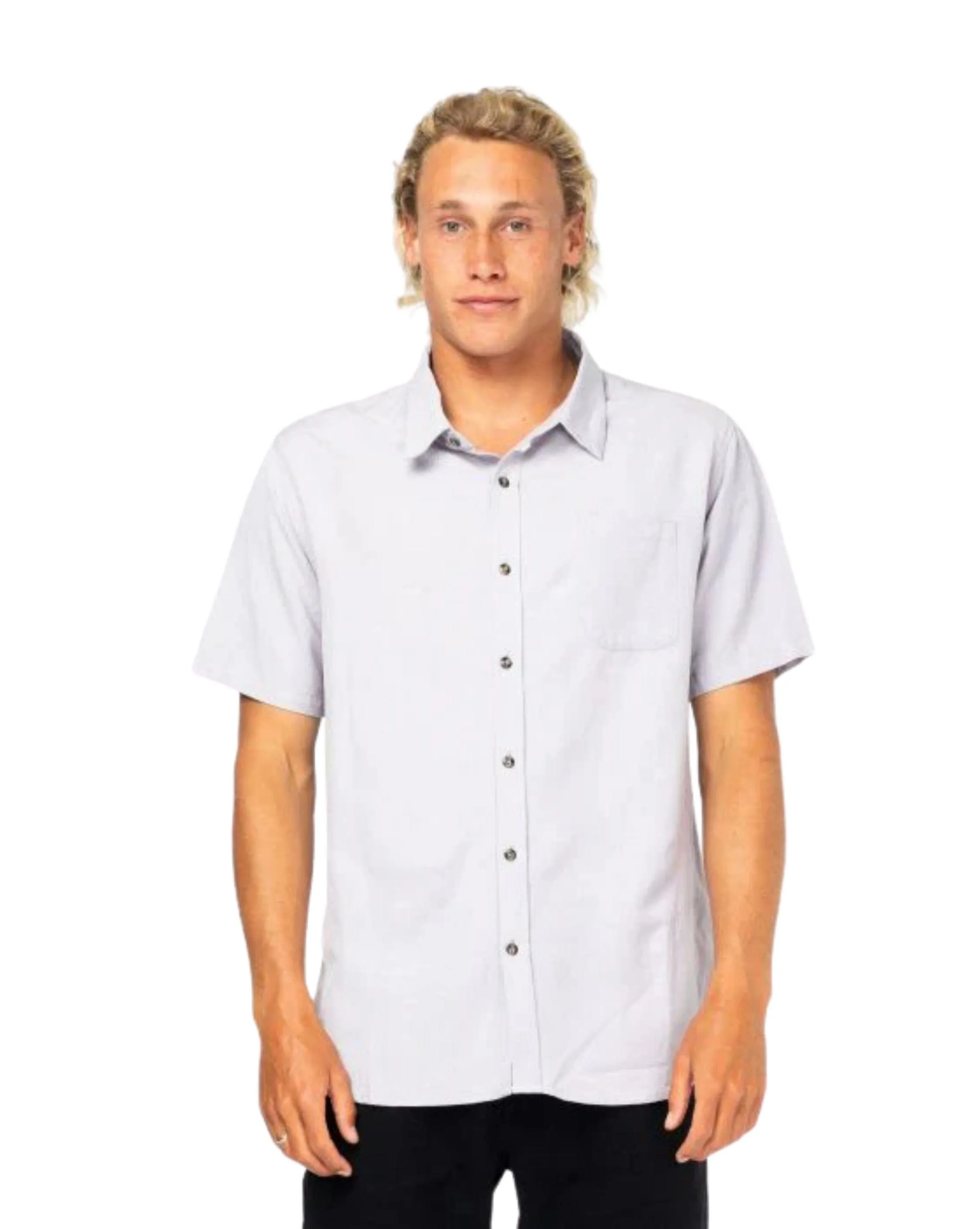 Overtone Short Sleeve Linen Shirt
