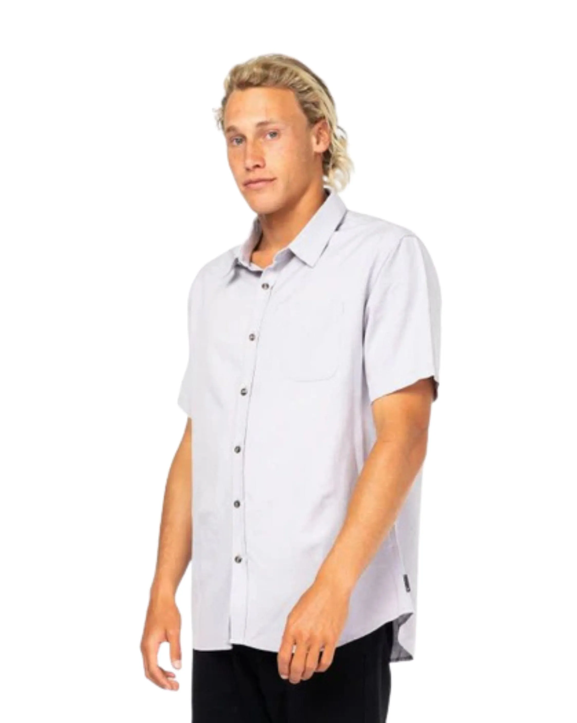 Overtone Short Sleeve Linen Shirt