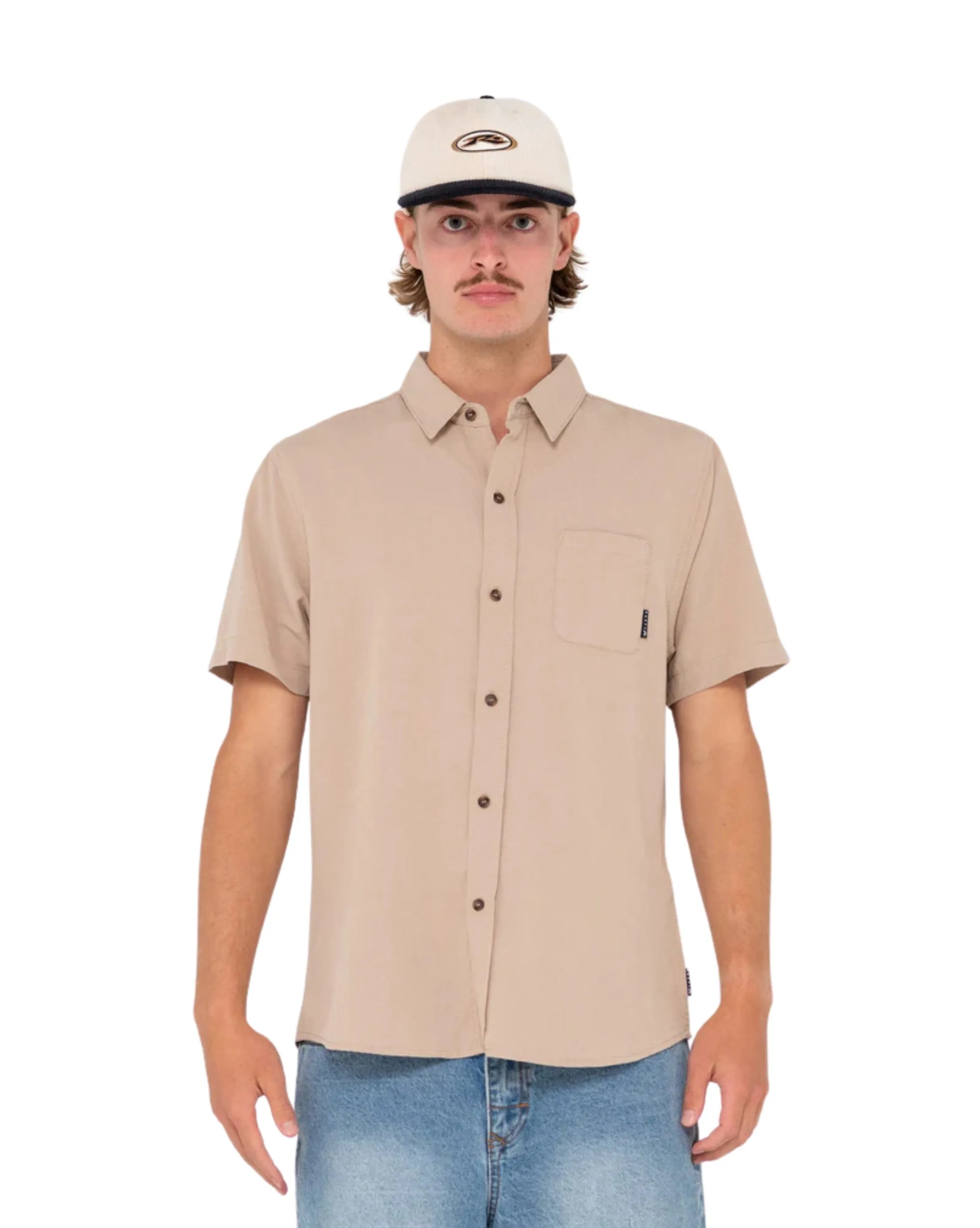 Overtone Short Sleeve Linen Shirt