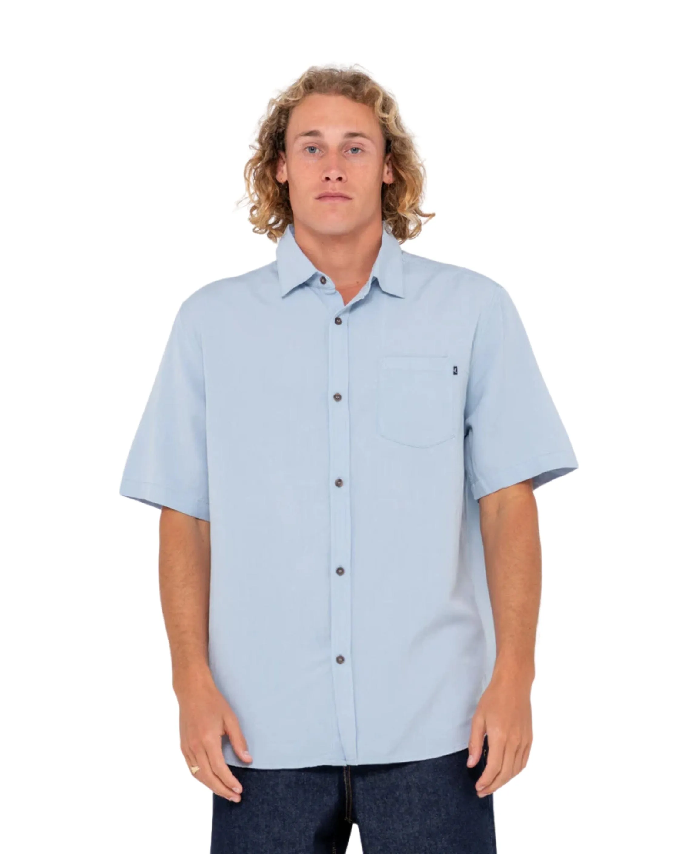 Overtone Short Sleeve Linen Shirt