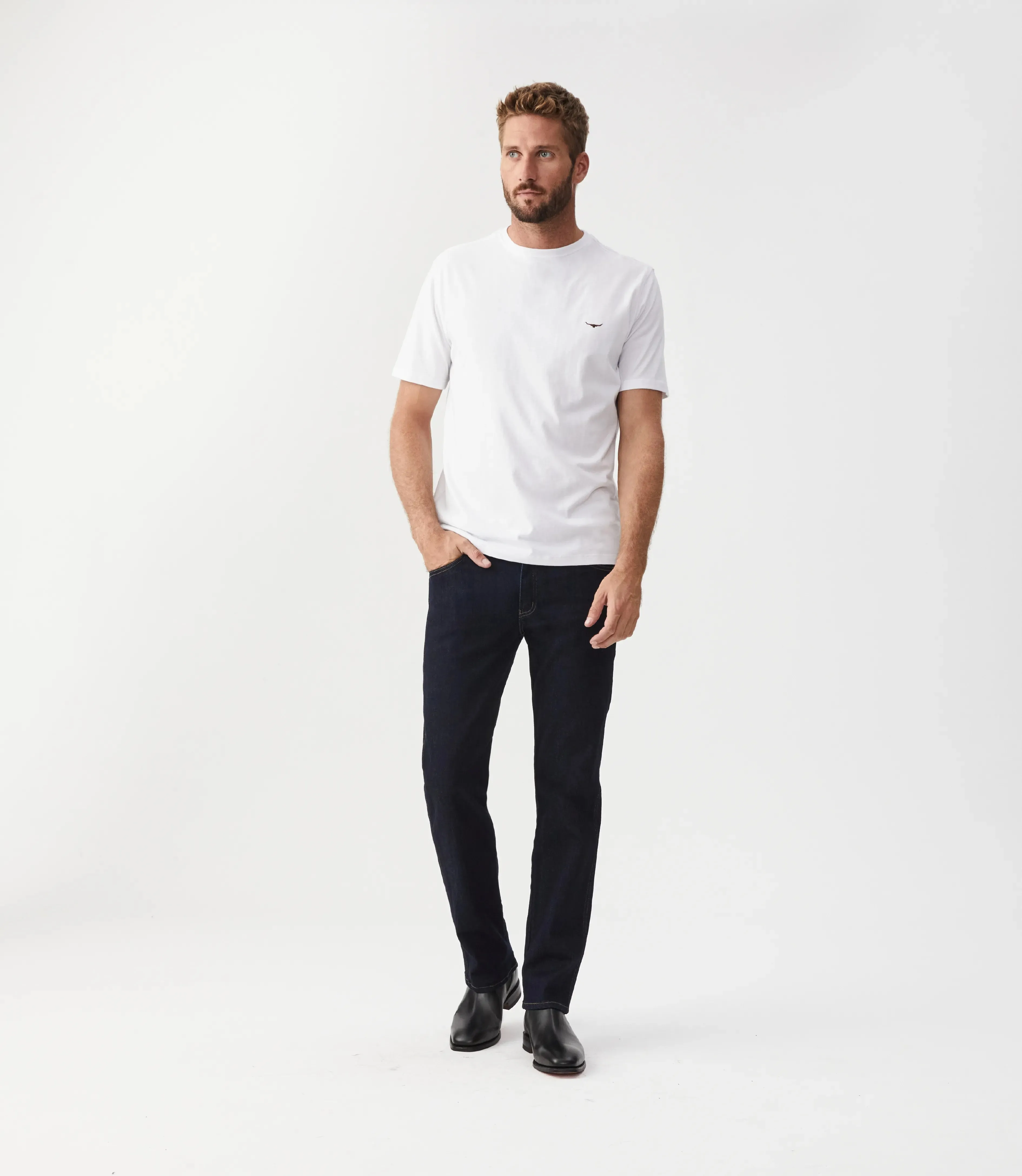 Parson T-shirt - White/Chestnut