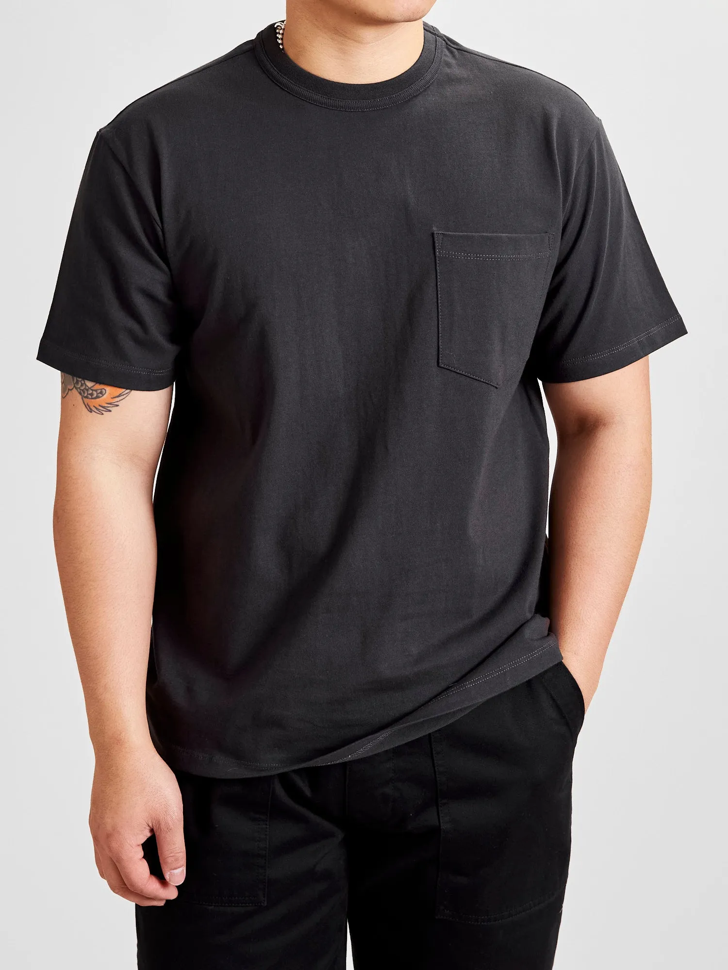 Pocket T-Shirt in Charcoal