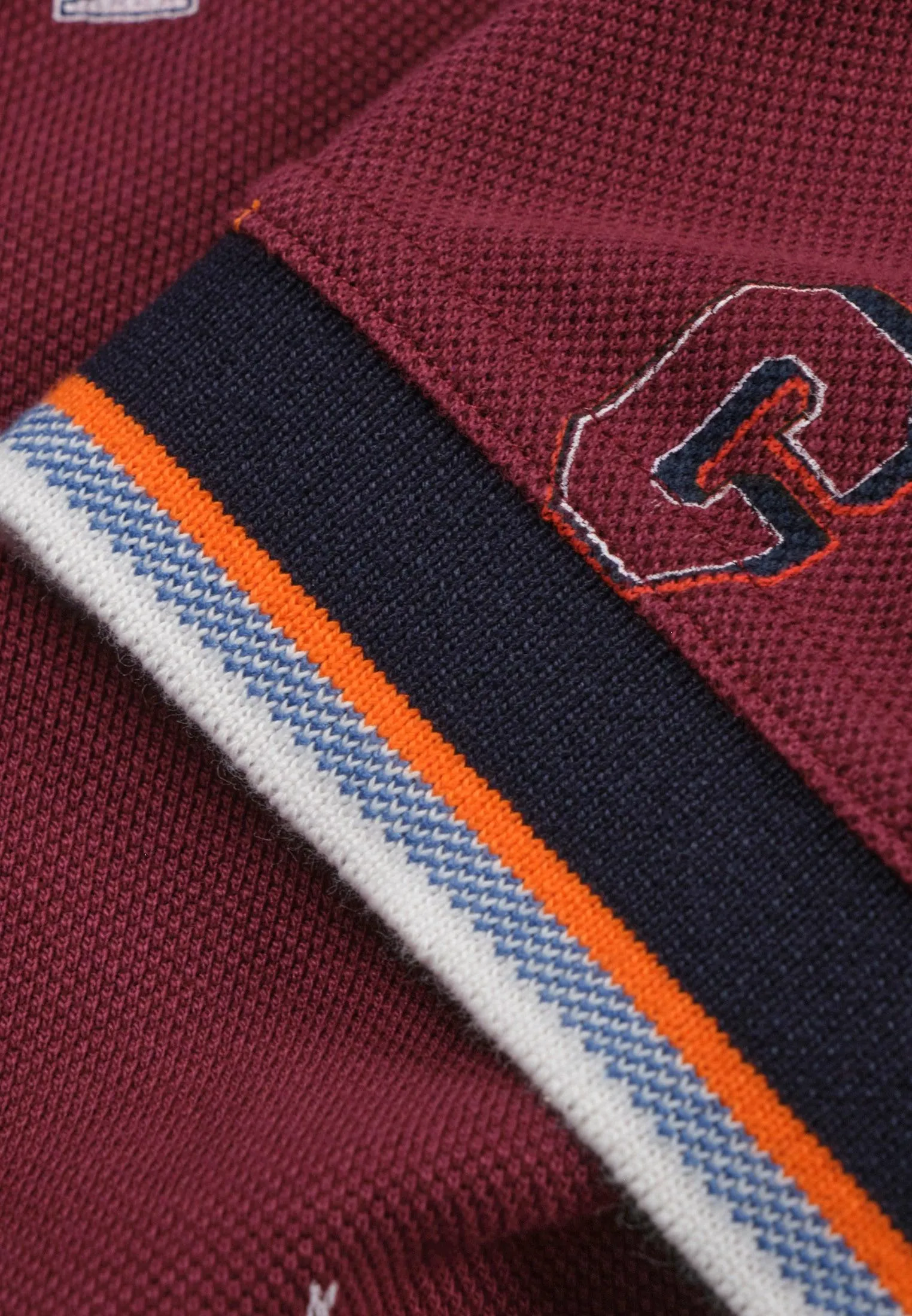 Polo homme bordeaux, imprimé lettres