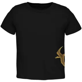 Pterodactyl Dinosaur Distressed Black Toddler T-Shirt