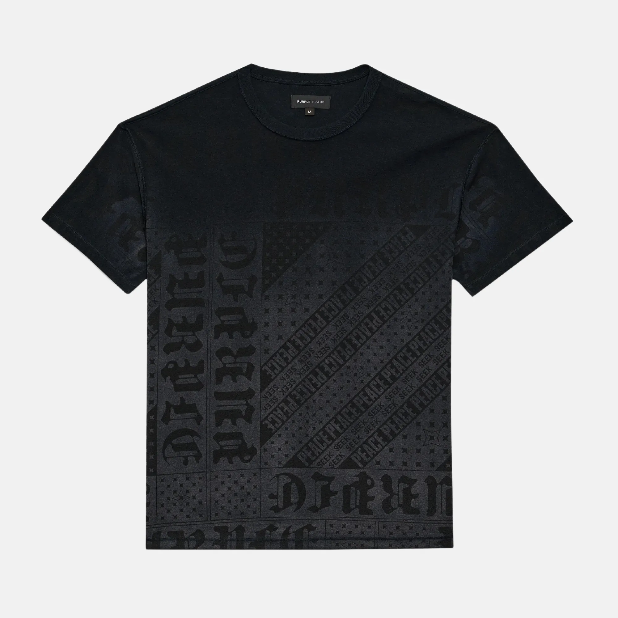 Purple Brand Flag Bandana Black T-Shirt