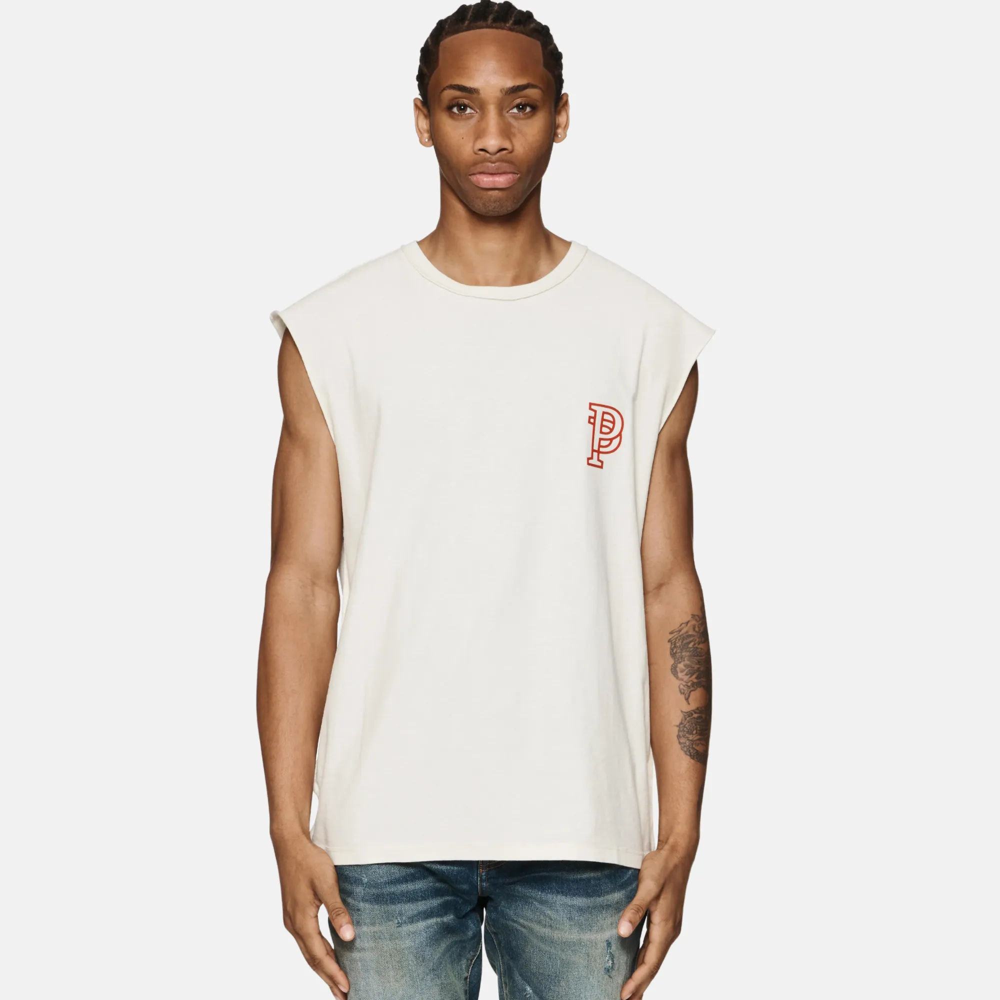 Purple Brand Off White Glyph Tank Top
