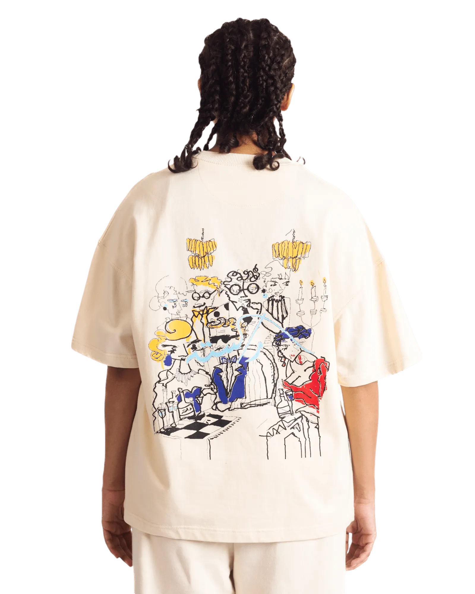 "KARACHI NIGHTS" BEIGE T SHIRT