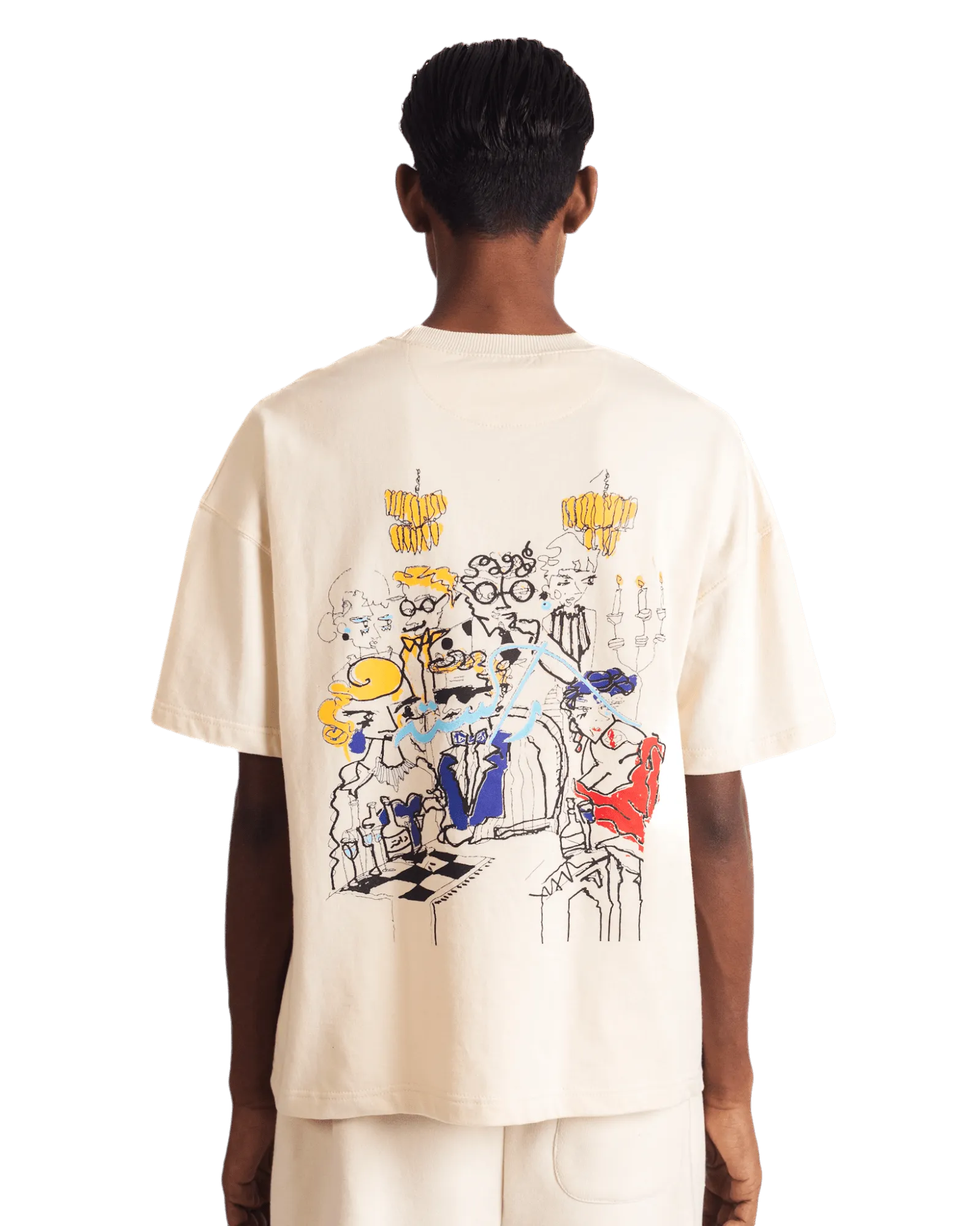 "KARACHI NIGHTS" BEIGE T SHIRT