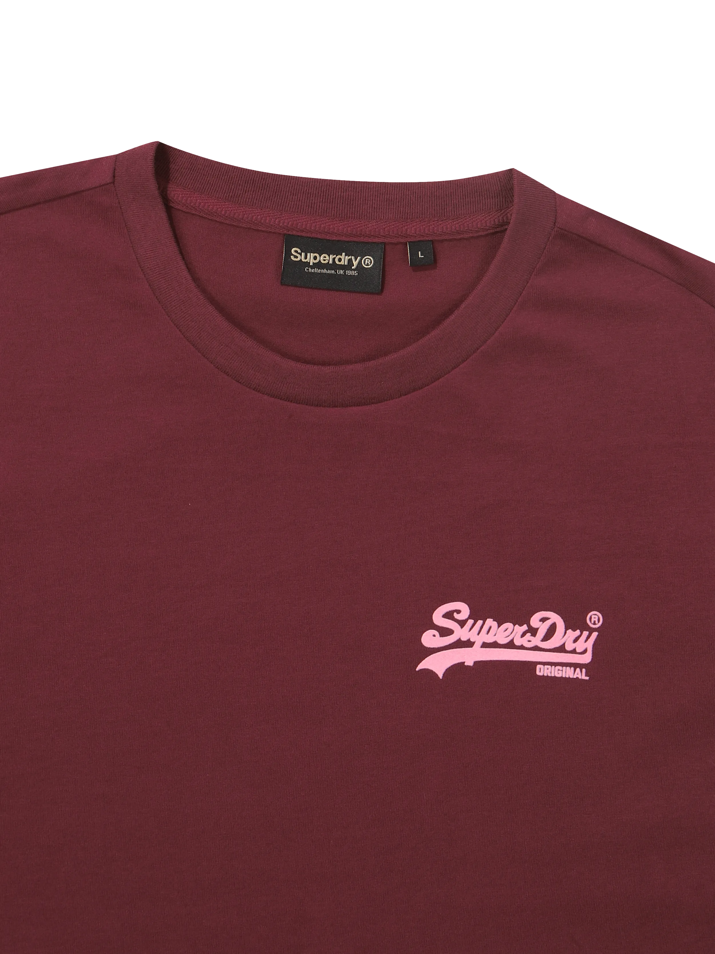 Regular Fit Heritage Double Logo Half T-Shirts - Wine