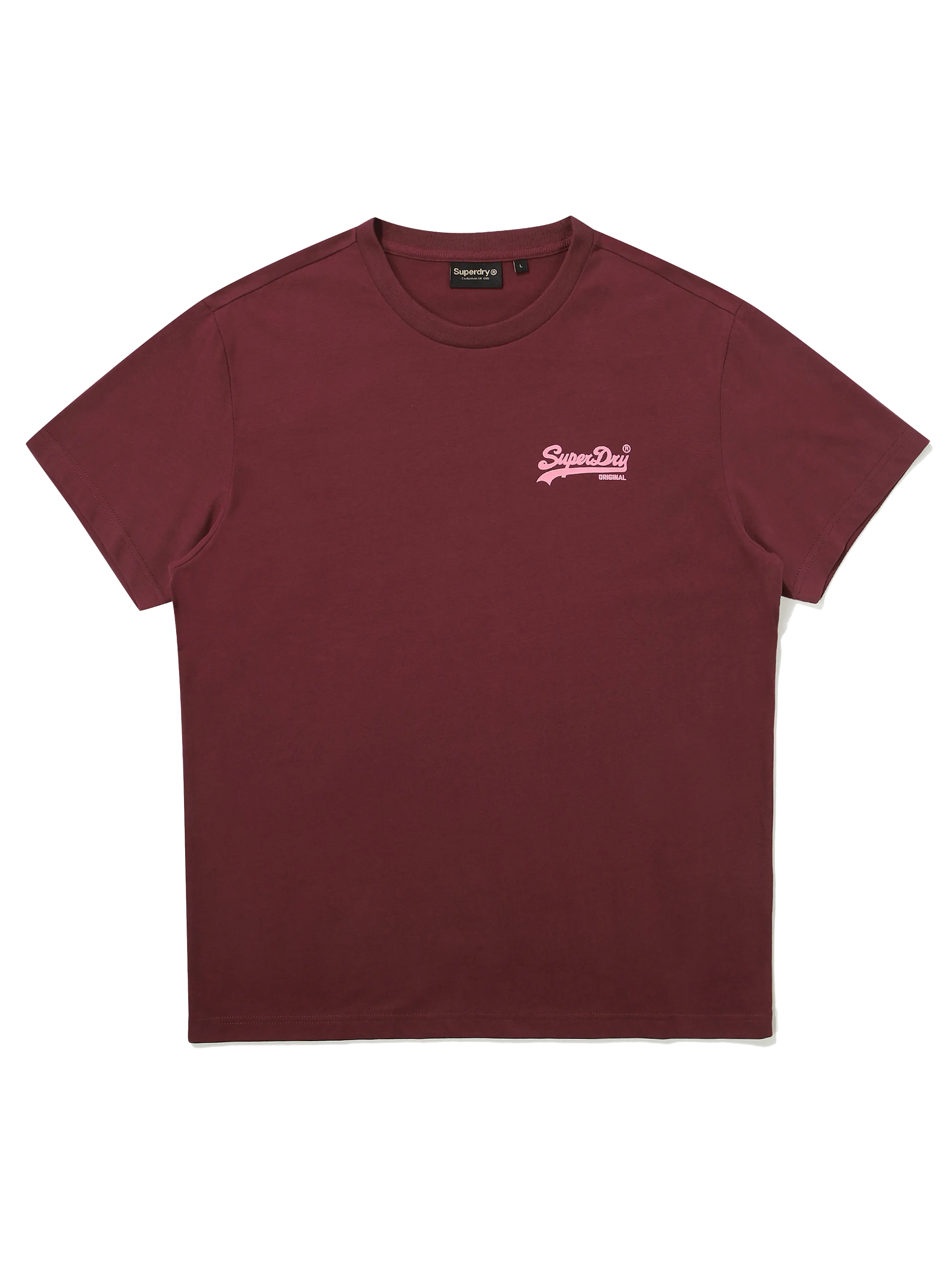Regular Fit Heritage Double Logo Half T-Shirts - Wine